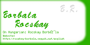 borbala rocskay business card